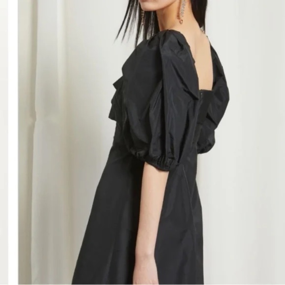 Black A-Line Puff Sleeve MARELLA Cocktail Dress - Picture 3 of 9
